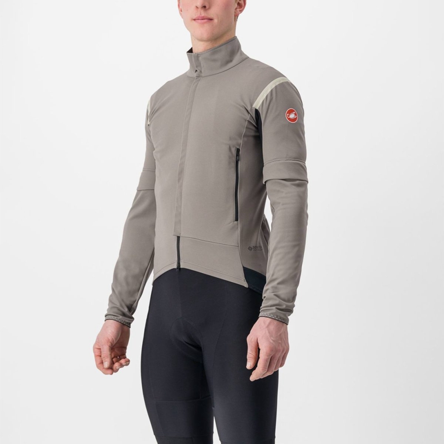 Castelli PERFETTO RoS 2 CONVERTIBLE Μπουφαν ανδρικα γκρι Χακί γκρι | IBLOMD-741