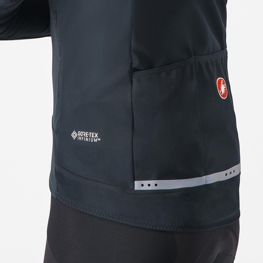 Castelli PERFETTO RoS 2 CONVERTIBLE Μπουφαν ανδρικα μαυρα μαυρα | PXTVMR-204