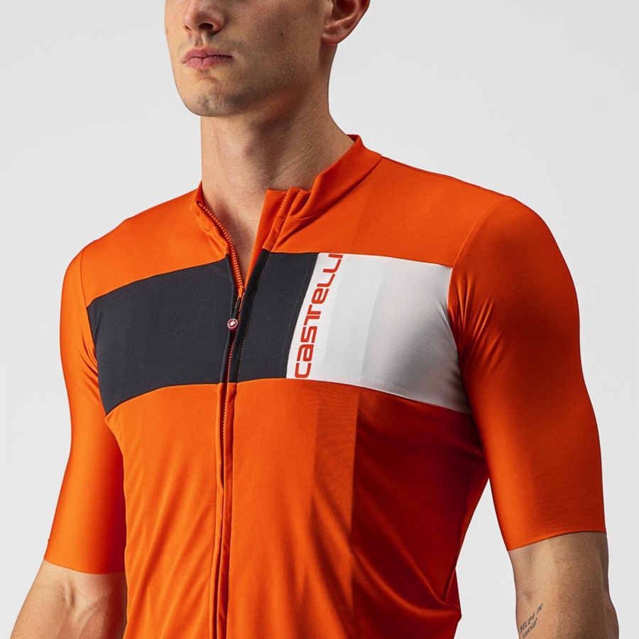 Castelli PROLOGO 7 Φανελα ανδρικα κοκκινα μαυρα ασπρα | DFILXE-928