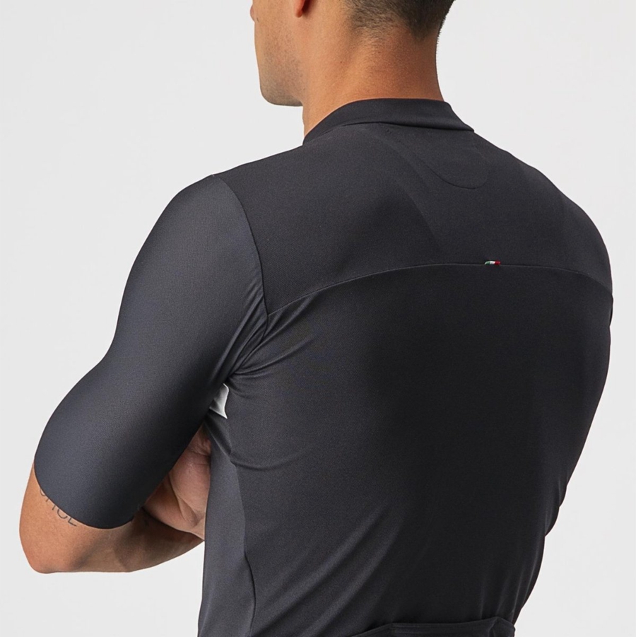 Castelli PROLOGO 7 Φανελα ανδρικα μαυρα ασημι γκρι ασπρα | IHNETA-571