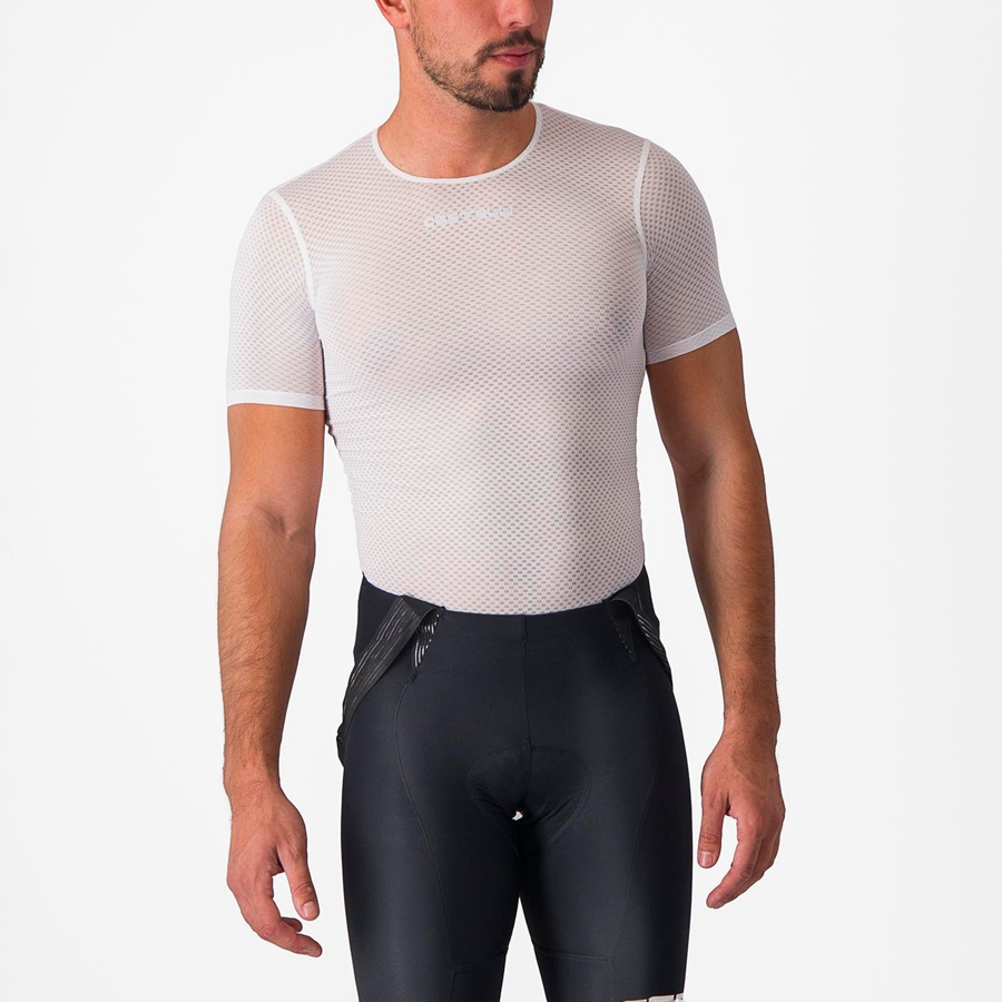 Castelli PRO MESH 2.0 SHORT SLEEVE στρώμα βάσης ανδρικα ασπρα | EZFCXL-054