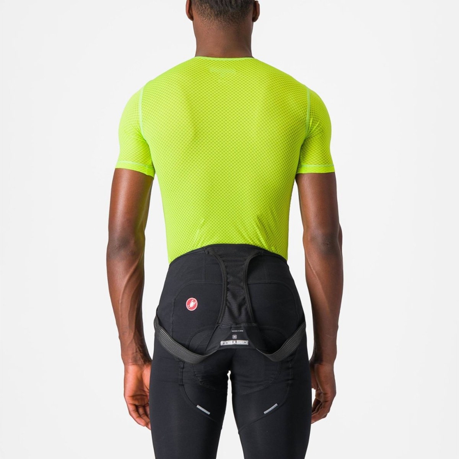 Castelli PRO MESH 2.0 SHORT SLEEVE στρώμα βάσης ανδρικα ανοιχτο πρασινο | QEBNLH-028