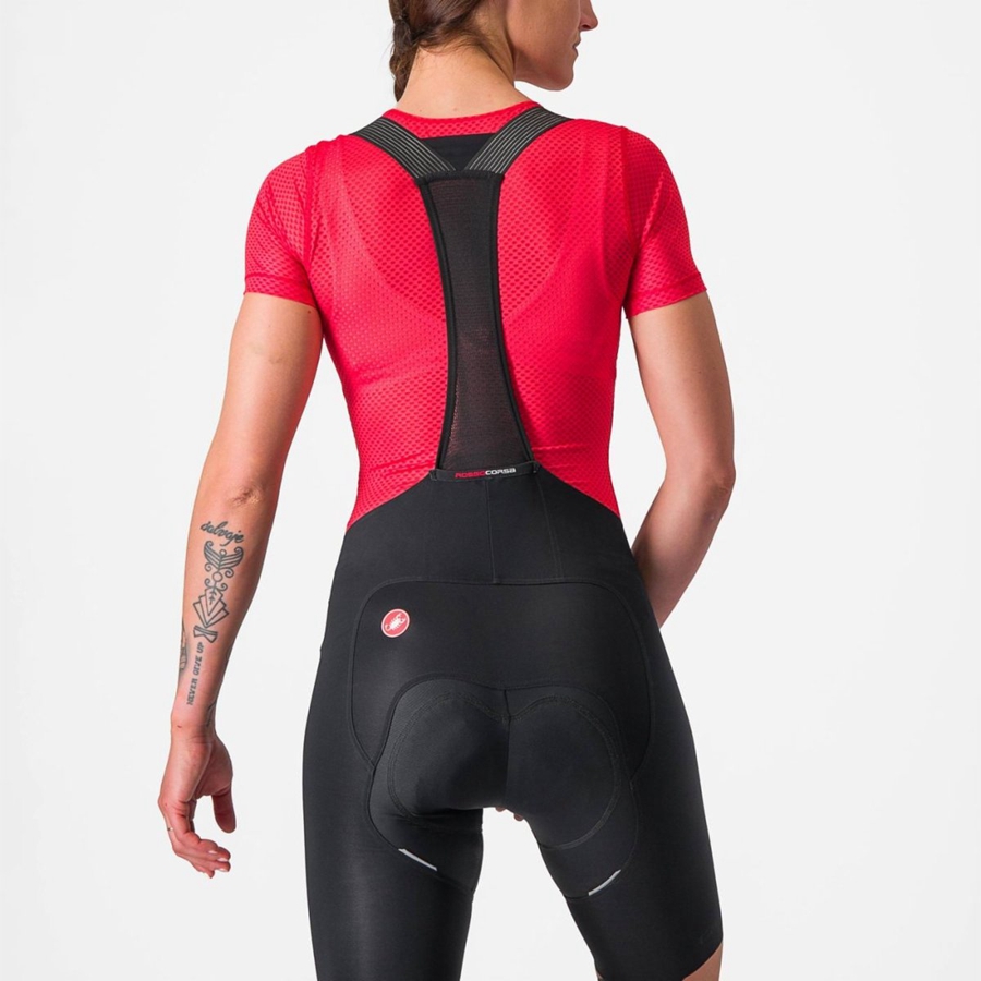 Castelli PRO MESH W SHORT SLEEVE στρώμα βάσης γυναικεια κοκκινα | ZTAJOP-968