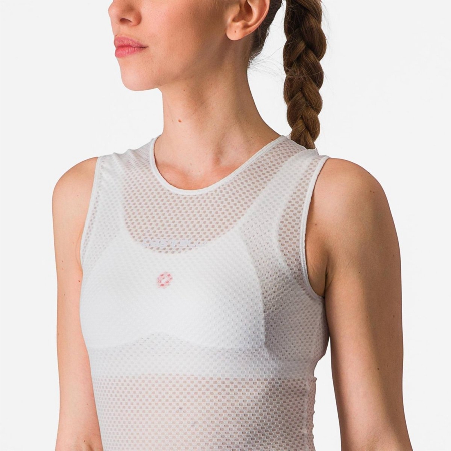 Castelli PRO MESH W SLEEVELESS στρώμα βάσης γυναικεια ασπρα | LEBINZ-931