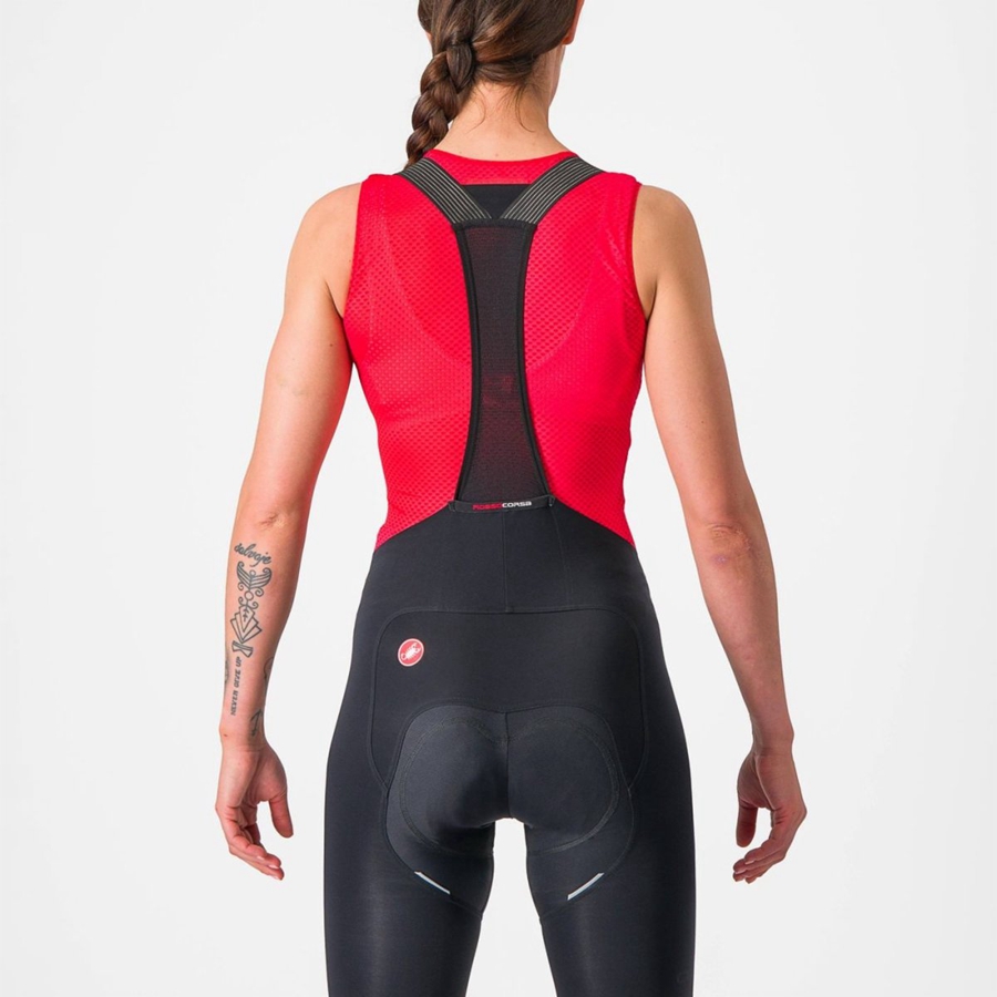 Castelli PRO MESH W SLEEVELESS στρώμα βάσης γυναικεια κοκκινα | YAVRIX-643