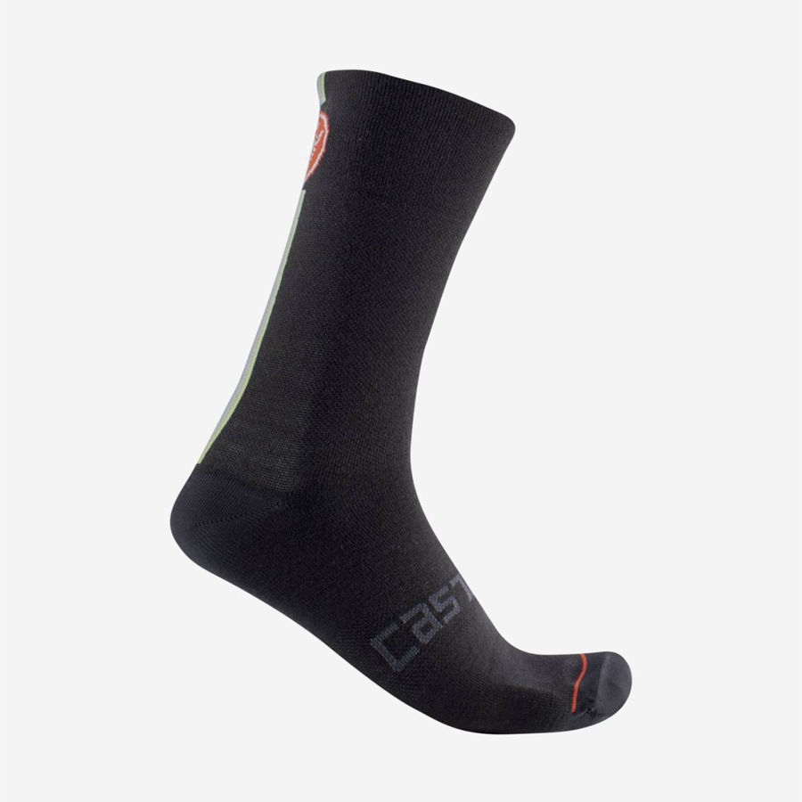 Castelli RACING STRIPE 18 Καλτσεσ ανδρικα μαυρα | BKPLEI-712