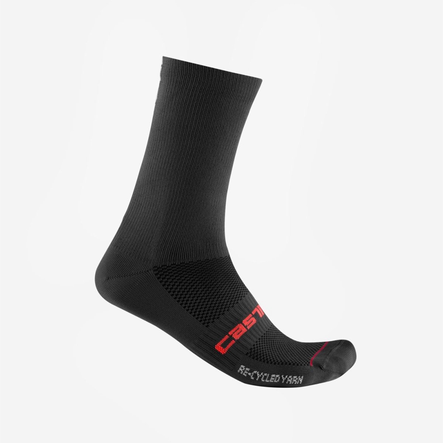 Castelli RE-CYCLE THERMAL 18 Καλτσεσ ανδρικα μαυρα | URELWJ-921