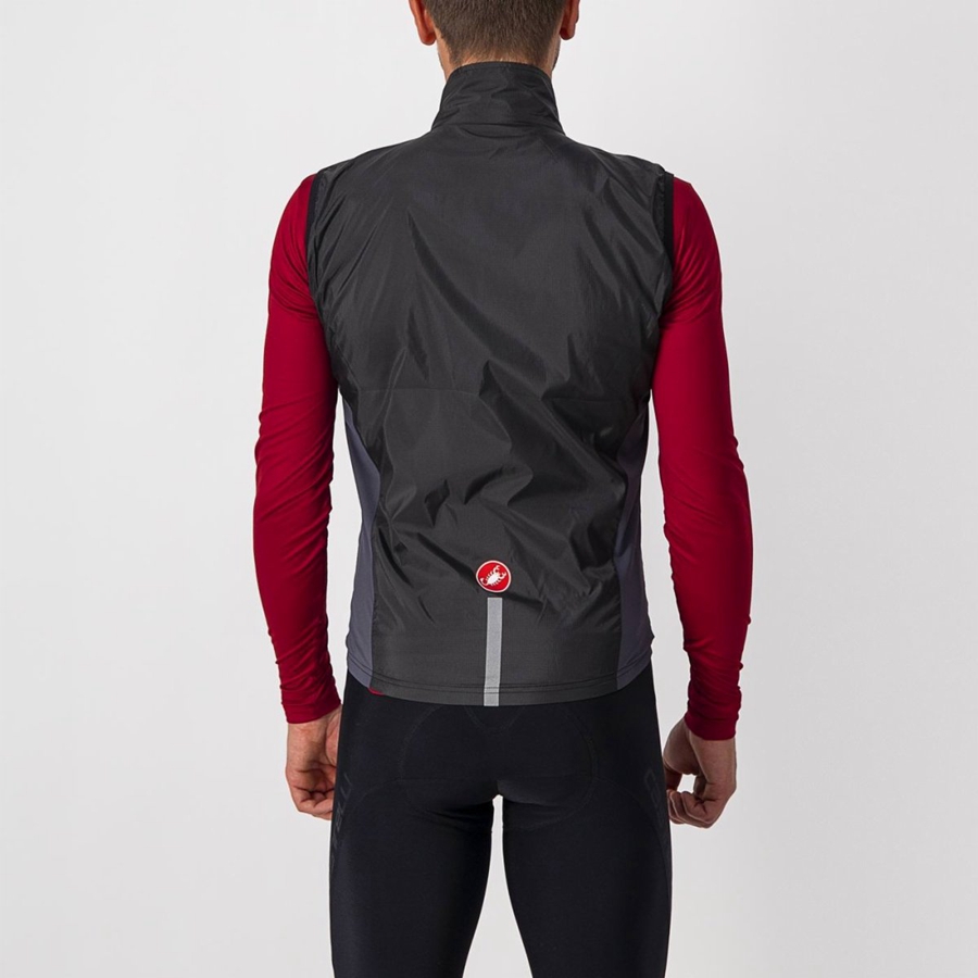 Castelli SQUADRA STRETCH Γιλεκο ανδρικα μαυρα σκούρο γκρι | SXJQUB-026