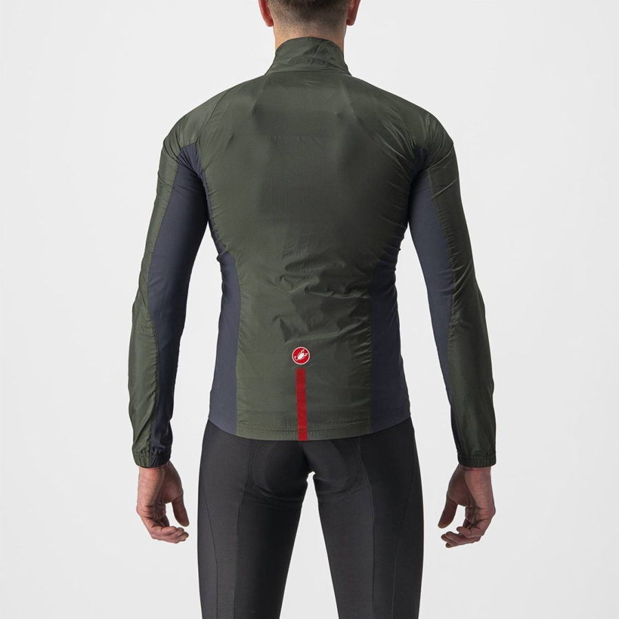 Castelli SQUADRA STRETCH Προστασια ανδρικα πρασινο σκούρο γκρι | ZXNLHS-285