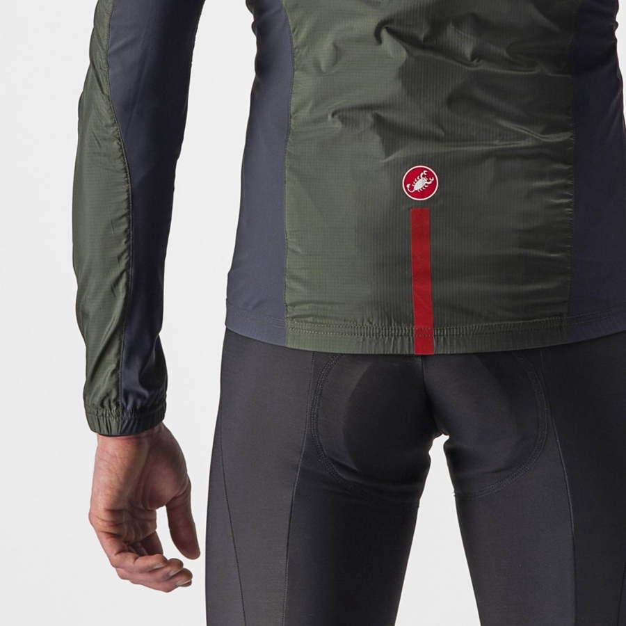 Castelli SQUADRA STRETCH Προστασια ανδρικα πρασινο σκούρο γκρι | ZXNLHS-285