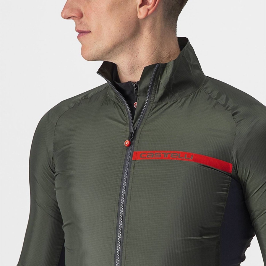 Castelli SQUADRA STRETCH Προστασια ανδρικα πρασινο σκούρο γκρι | ZXNLHS-285