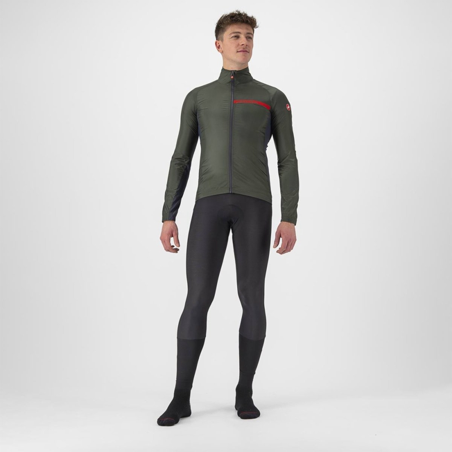 Castelli SQUADRA STRETCH Προστασια ανδρικα πρασινο σκούρο γκρι | ZXNLHS-285