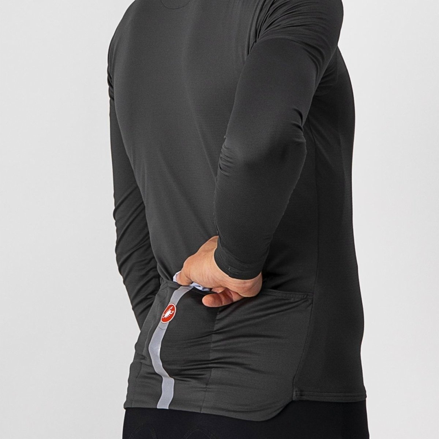 Castelli SQUADRA STRETCH Γιλεκο ανδρικα ασημι γκρι σκούρο γκρι | ZRNELU-981