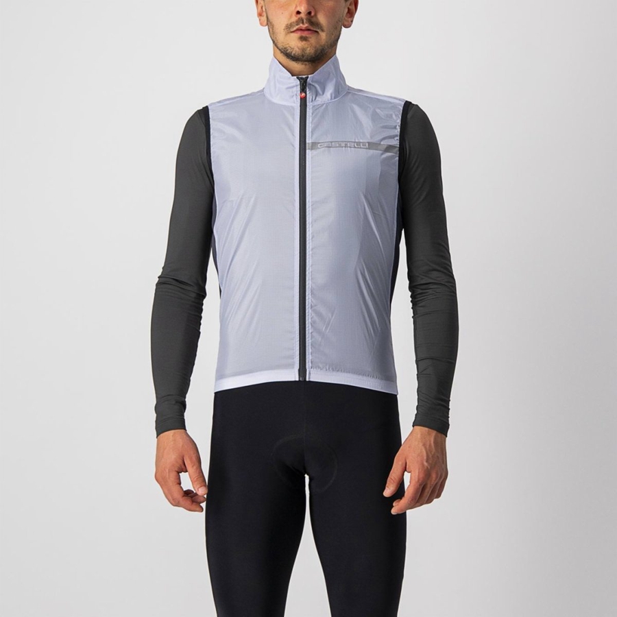 Castelli SQUADRA STRETCH Γιλεκο ανδρικα ασημι γκρι σκούρο γκρι | ZRNELU-981