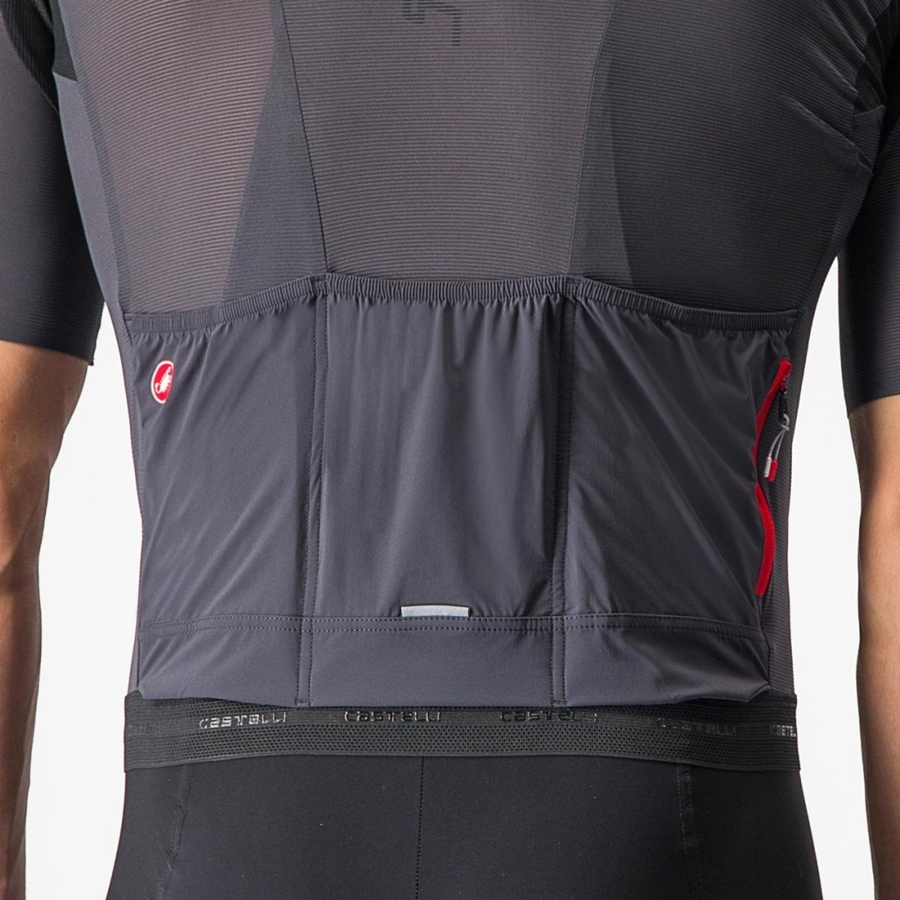 Castelli SUPERLEGGERA 3 Φανελα ανδρικα σκούρο γκρι | WPJMRV-586