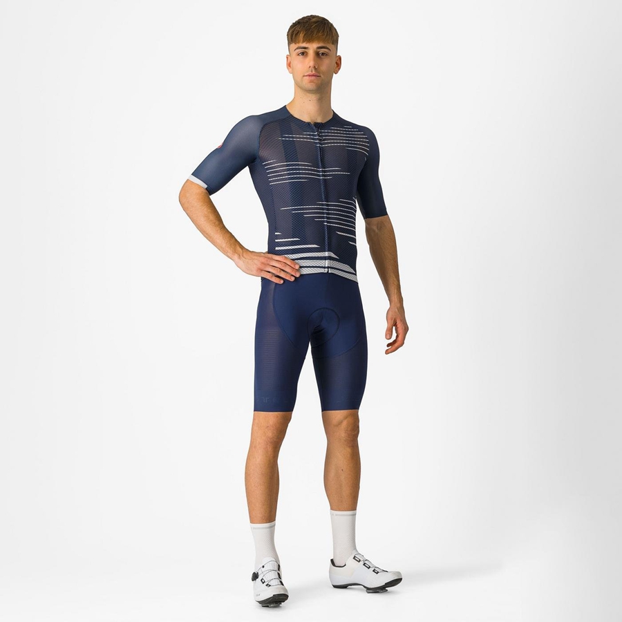 Castelli SUPERLEGGERA σορτς με σιλιάρα ανδρικα μπλε | FCEVST-136