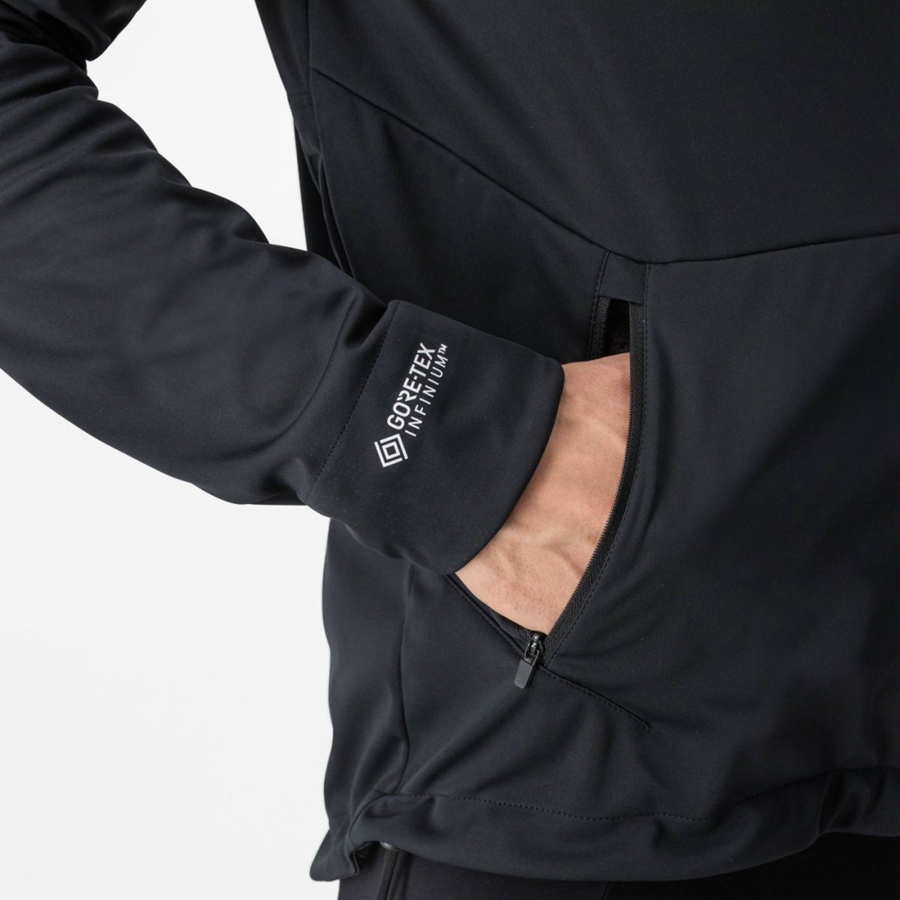 Castelli TRAIL HOODIE Μπουφαν ανδρικα μαυρα | ZISVPB-287