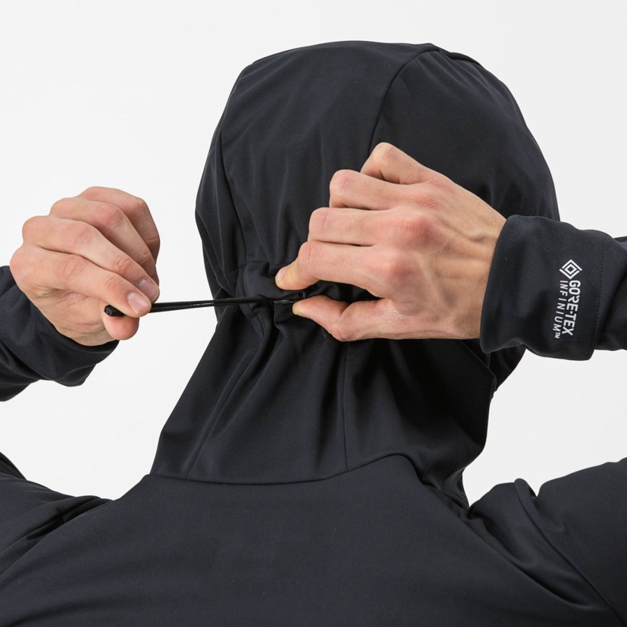 Castelli TRAIL HOODIE Μπουφαν ανδρικα μαυρα | ZISVPB-287