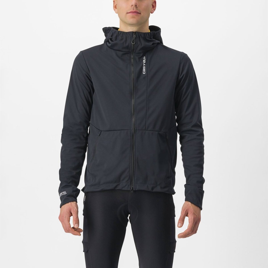 Castelli TRAIL HOODIE Μπουφαν ανδρικα μαυρα | ZISVPB-287