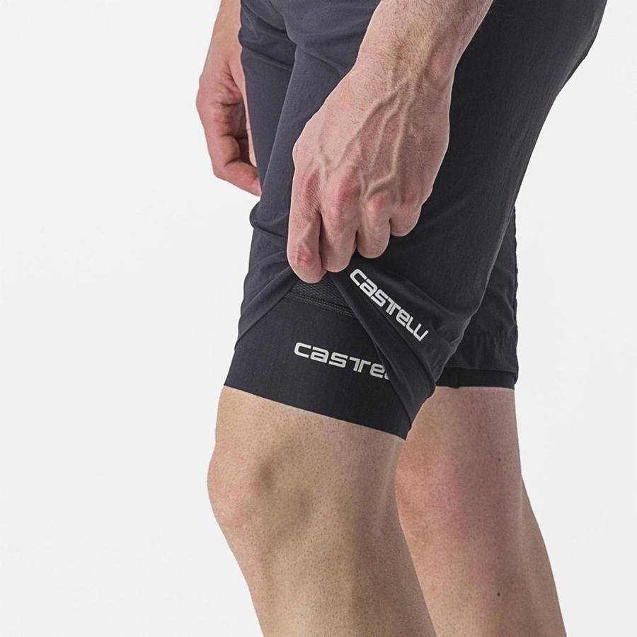 Castelli TRAIL LINER Σορτσ ανδρικα μαυρα | PADUXL-324