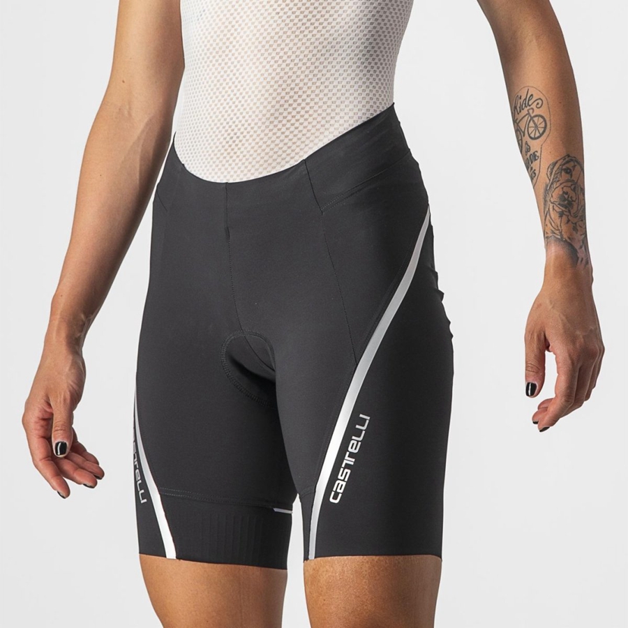 Castelli VELOCISSIMA 3 Σορτσ γυναικεια μαυρα ασημι | XUKTOW-150