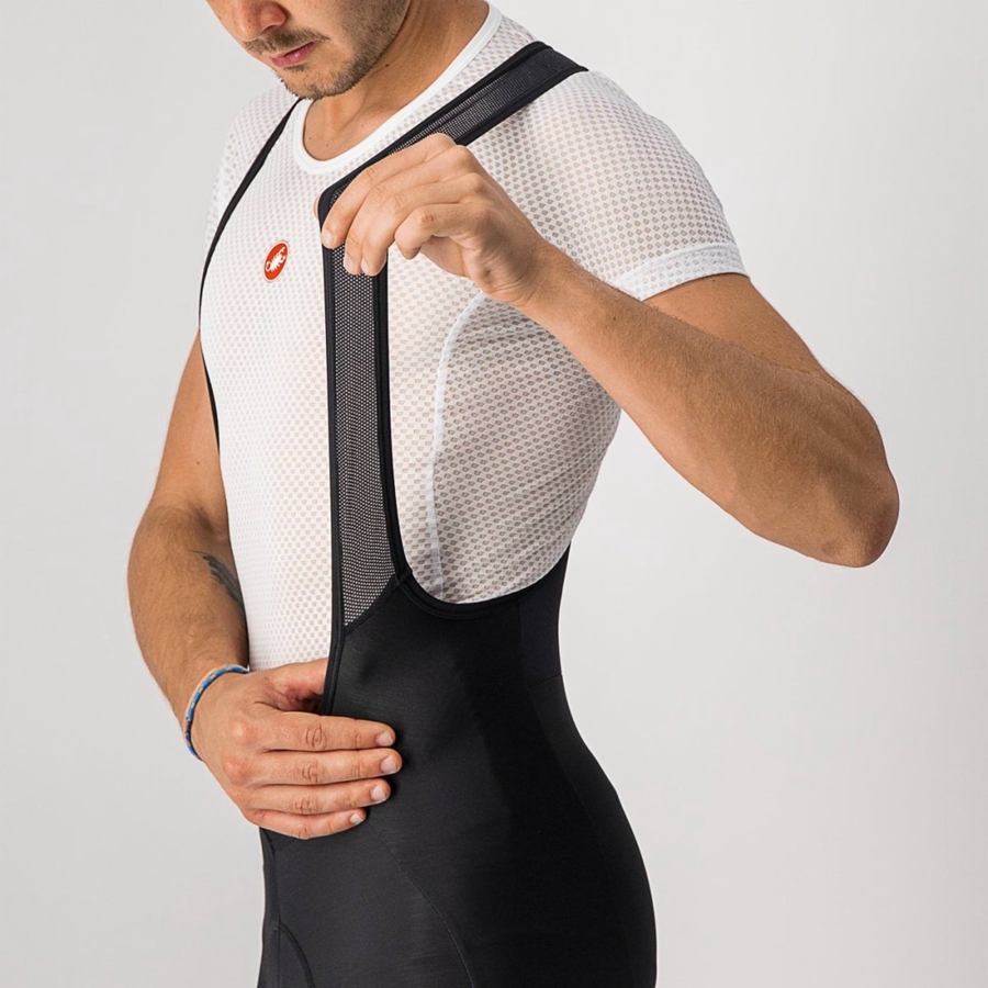 Castelli VELOCISSIMO 5 καλσόν με σαλιάρα ανδρικα μαυρα κοκκινα | IMHQNT-897