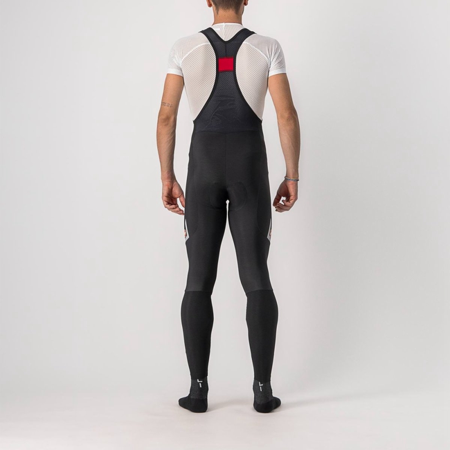 Castelli VELOCISSIMO 5 καλσόν με σαλιάρα ανδρικα μαυρα ασημι | MOQRHL-824