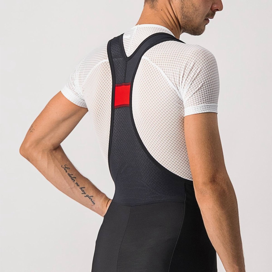 Castelli VELOCISSIMO 5 καλσόν με σαλιάρα ανδρικα μαυρα ασημι | MOQRHL-824