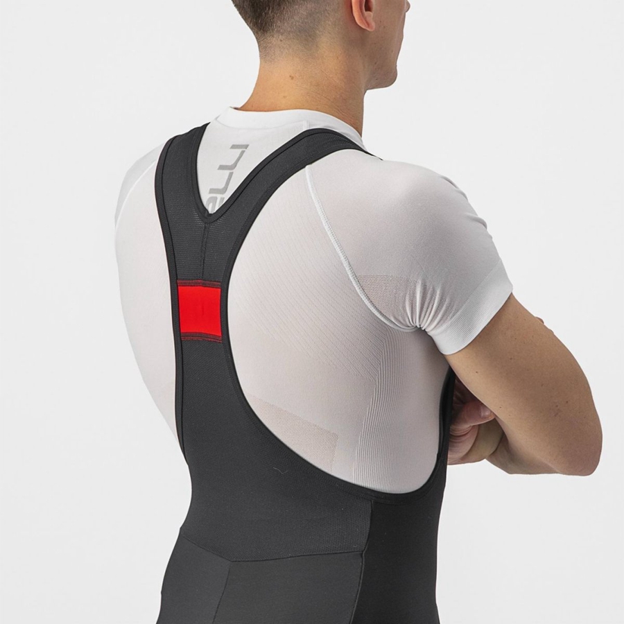 Castelli VELOCISSIMO 5 καλσόν με σαλιάρα ανδρικα μαυρα ανοιχτο πρασινο | ROYDFC-389